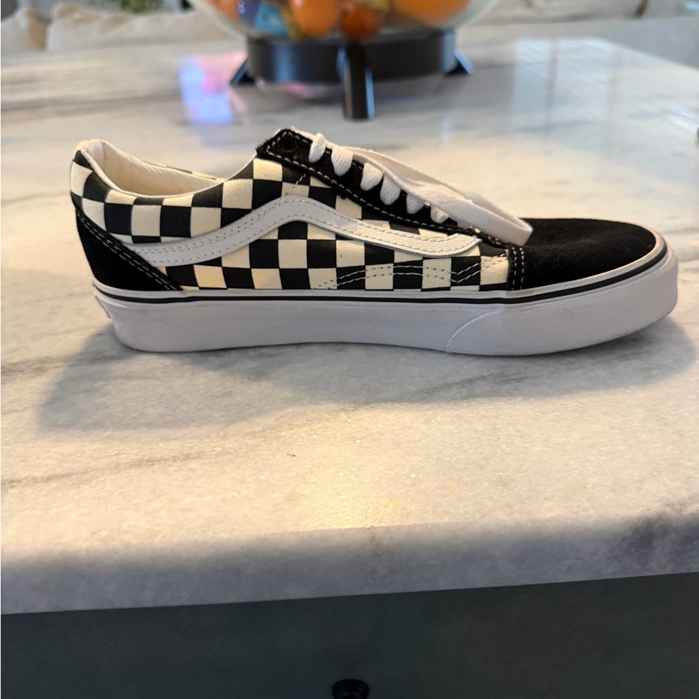 Vans Low-Top Black and White Checker Sneakers - Picture 3 of 6